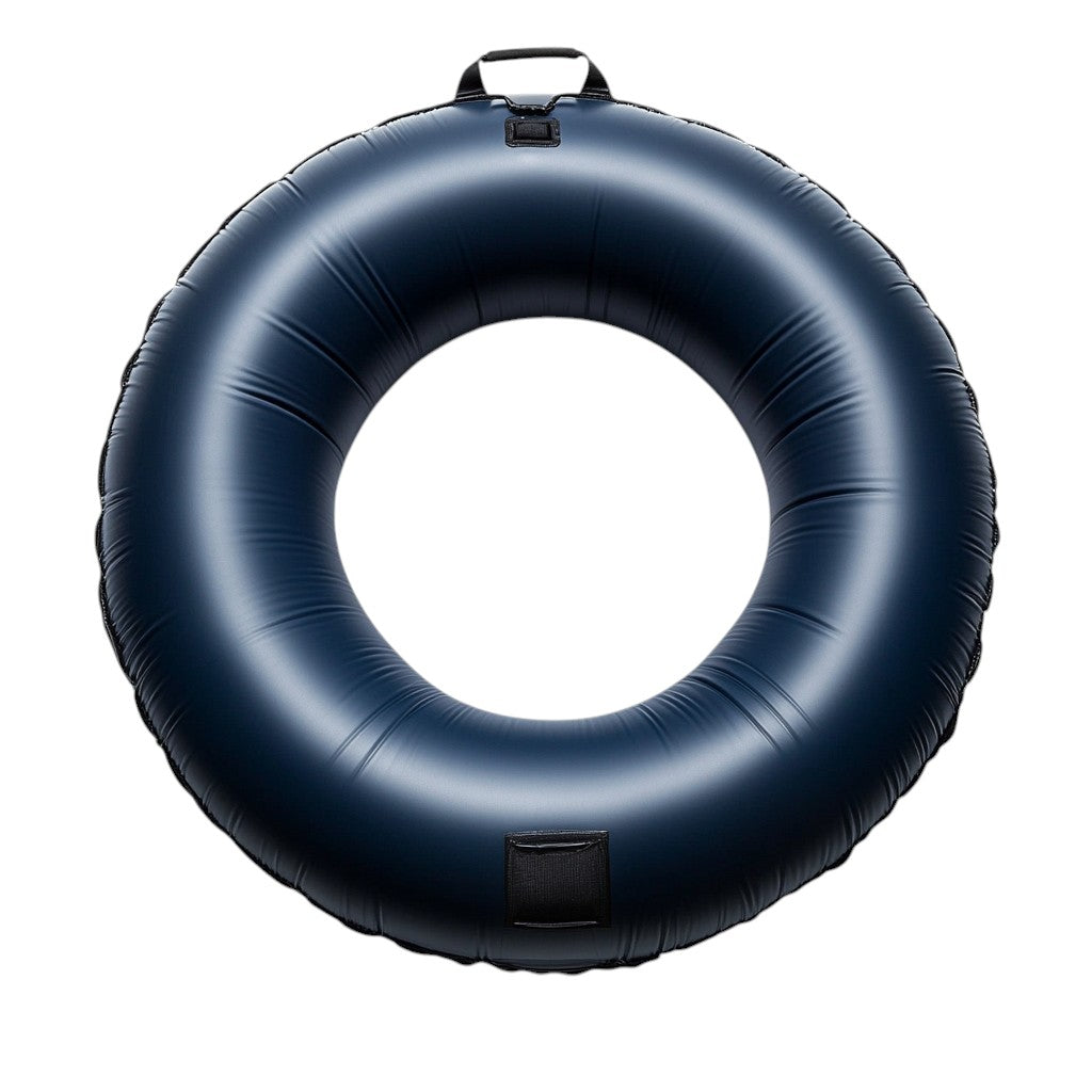 Lyxon Heavy Duty Pool Float - Reinforced Inflatable River Tube with 2 Grab Handles - Puncture Resistant - Swimming Ring for Lakes and Pools - Blue