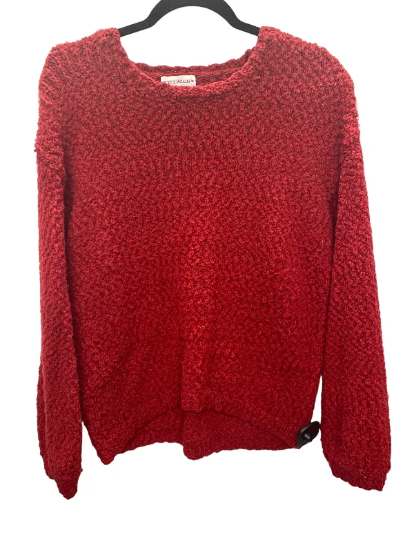 Sheer women's sweaterSweater By Clothes Mentor In Red, Size: L