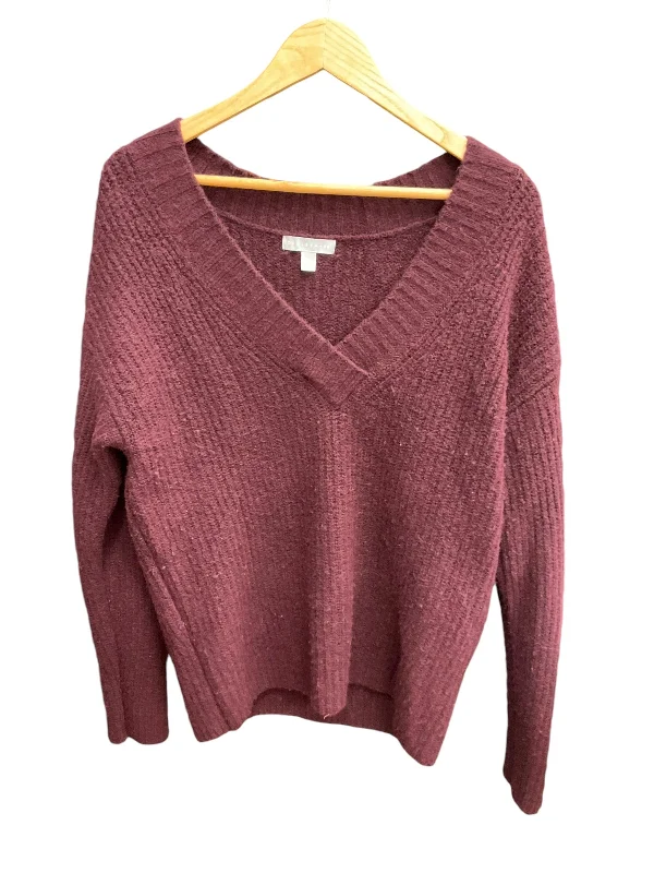 Cropped women's sweaterSweater By Chelsea 28 In Maroon, Size: S