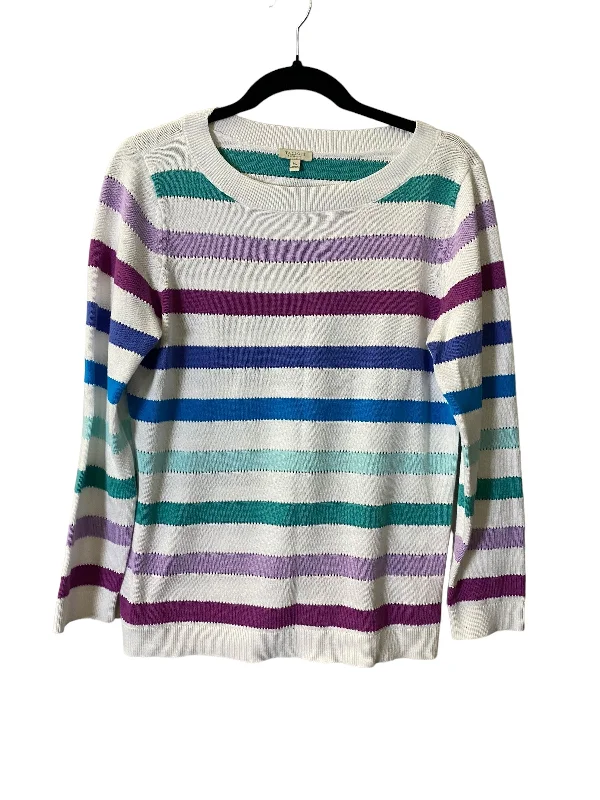 Lace women's sweaterSweater By Talbots In Striped Pattern, Size: M