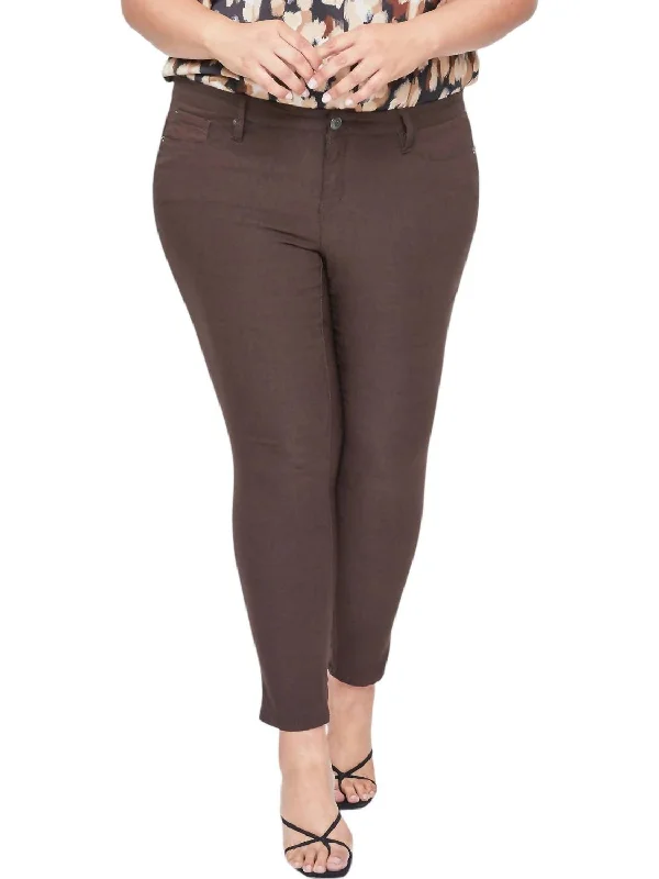 Bootcut jeans with embroidery at the hemsMissy Hyperstretch Skinny Jeans - Plus In Clove