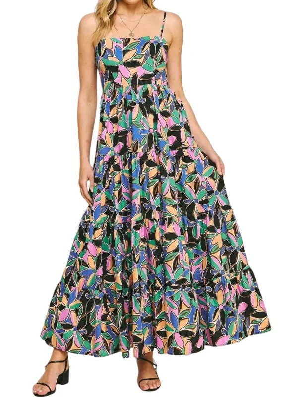 Shift dresses for womenJunie Floral Maxi Dress In Multi-Colored