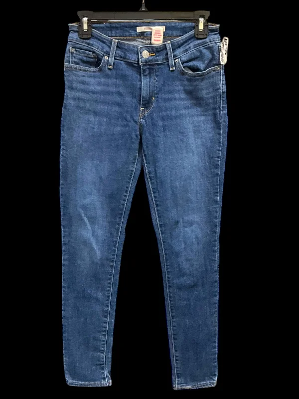 High-slit jeans for a bold and trendy lookJeans Skinny By Levis In Blue Denim, Size: 2