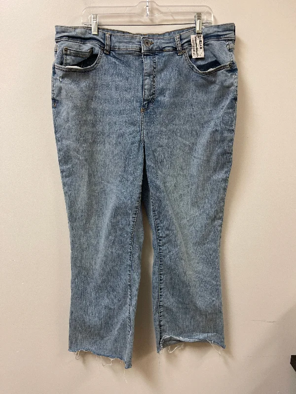 Jeans with contrast pockets and back patchesJeans Straight By Inc In Blue Denim, Size: 18