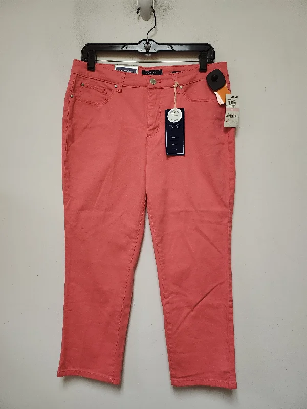 Jeans with lace details for womenJeans Cropped By Charter Club In Pink, Size: 10