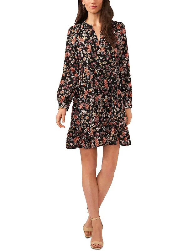 Midi dresses for womenWomens Floral Print Mini Fit & Flare Dress