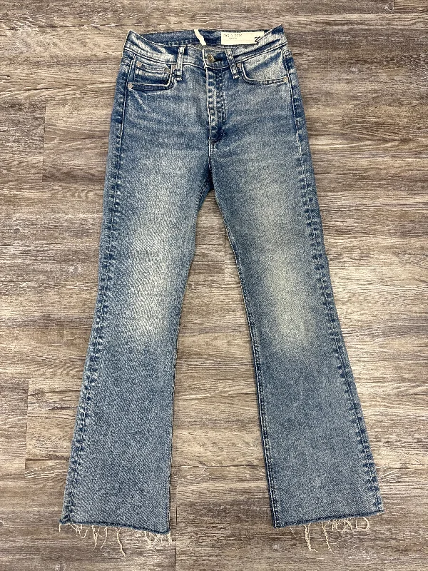 Jeans with a heavyweight denim fabric for durability and warmth in colder weatherJeans Designer By Rag & Bones Jeans In Blue Denim, Size: 0