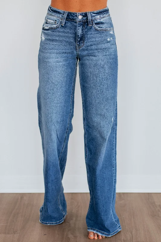 Jeans with a lightweight denim fabric for summer wear and breathabilityOlivia Vervet Jeans - Dark Wash