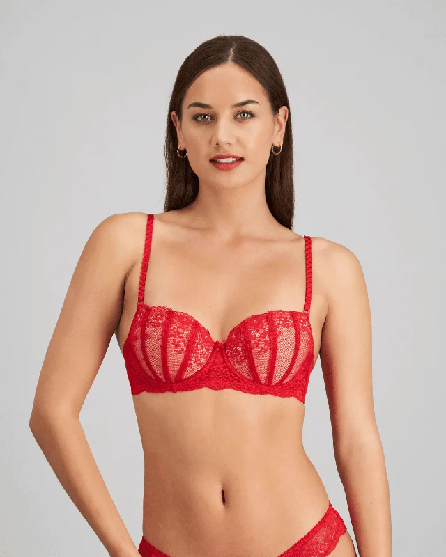 lace-trimmed lingerie with adjustable strapsSofia Contour Bra