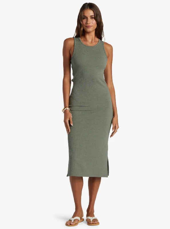 Fit-and-flare dresses for womenGood Keepsake Midi Dress - Agave Green