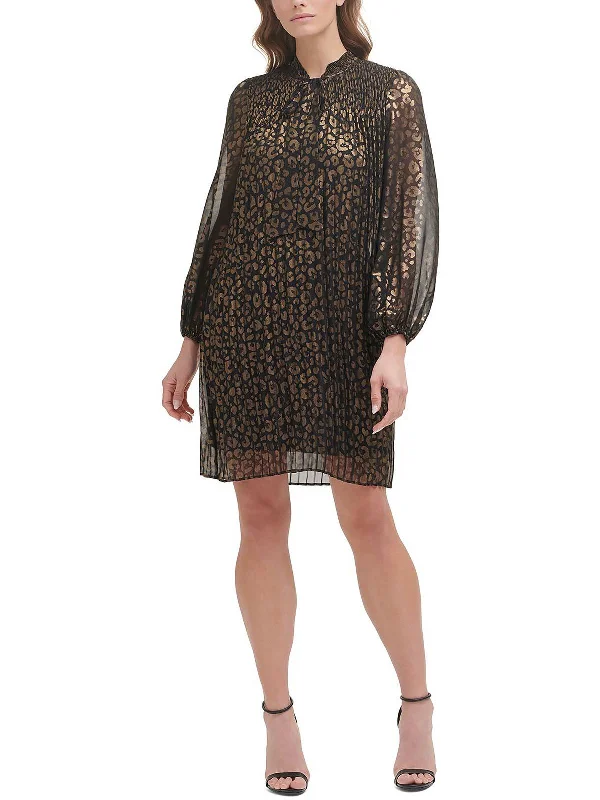 Plus-size dresses for womenPetites Womens Animal Print Mini Mini Dress