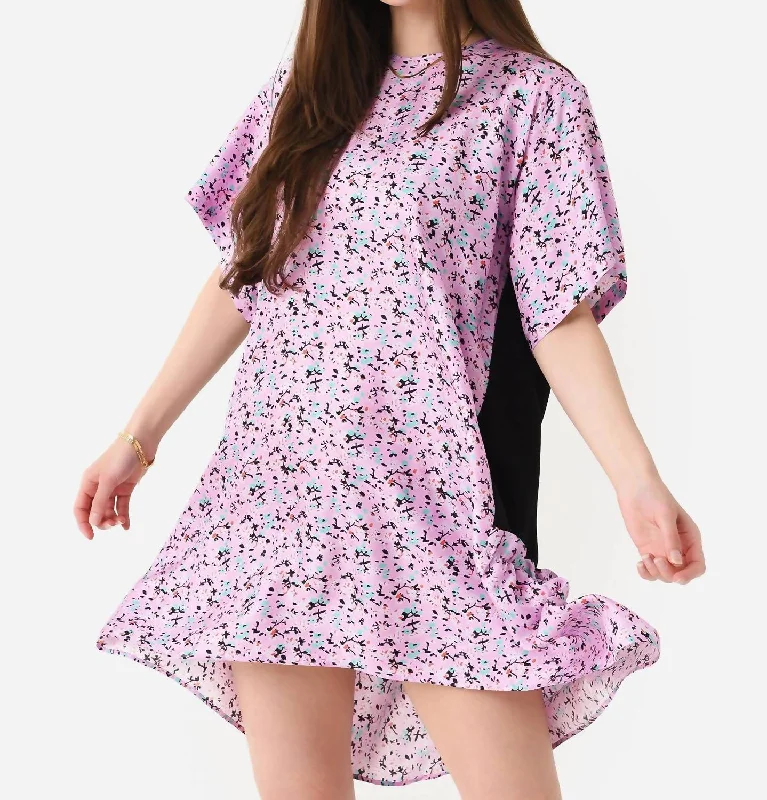 Godet dresses for womenLily Mini Dress In Floral Print/black