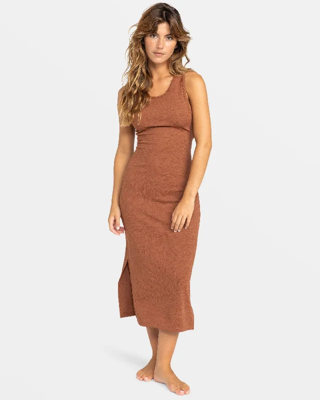 Chiffon dresses for womenGood Keepsake Midi Dress - Russet