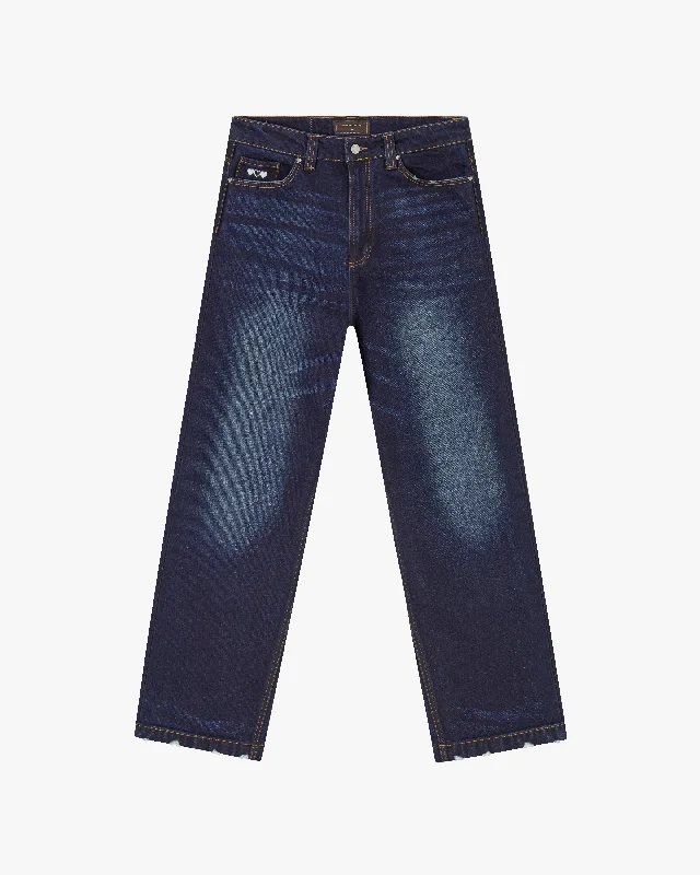 Leather women's pantsDENIM PANTS INDIGO