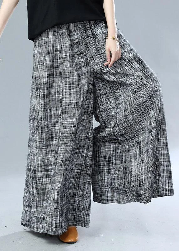 Thermal women's trousersBohemian Black Pockets Wide Leg Casual Fall Pants