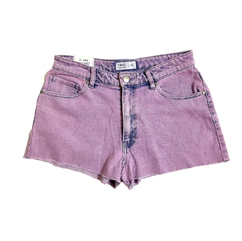 Linen women's trousersWomen's Hi-Rise Acid Wash Denim Shorts In Pink