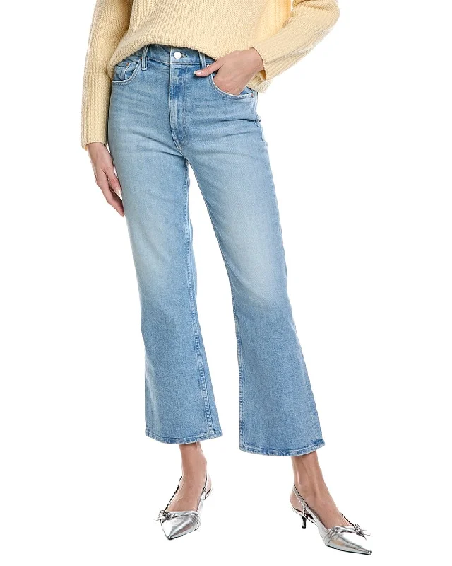 Jeans with subtle fading and whiskeringMOTHER The Scooter Ankle Don't Be A Square Flare Jean