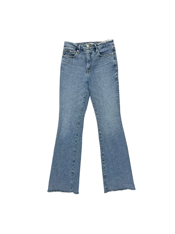 Stretch denim with spandex for added flexibilityJeans Boot Cut By Good American In Blue Denim, Size: 6