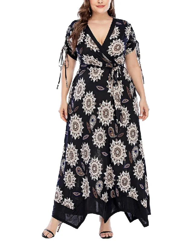 Floral dresses for womenMonica Plus Fashion Maxi Dress