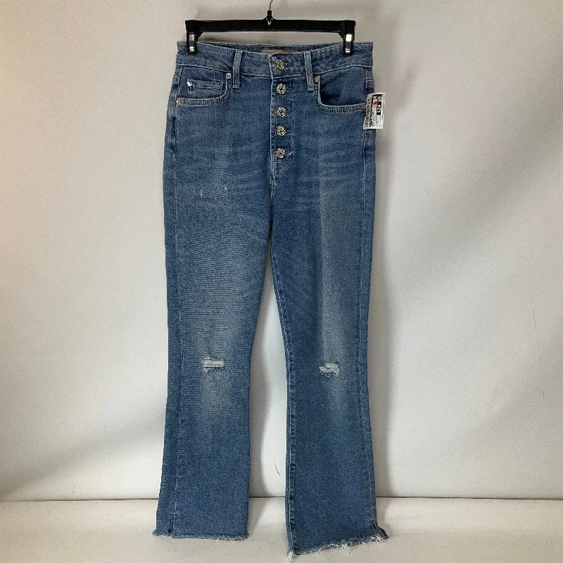 Jeans with subtle fading and whiskeringJeans Straight By 7 For All Mankind In Blue Denim, Size: 2