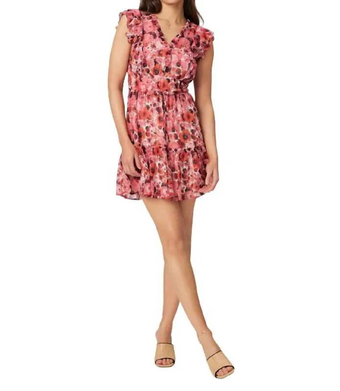 Sack dresses for womenFloral Mini Dress In Red Multi