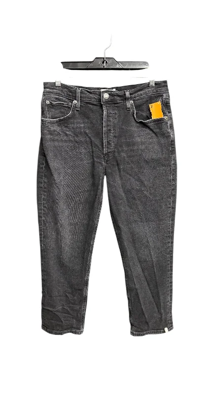 Stone wash women's jeansJeans Straight By Agolde In Black Denim, Size: 10