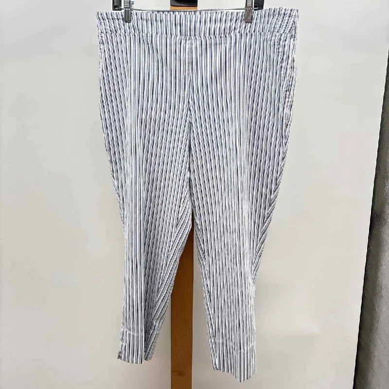 Statement women's bottomsElaine Rose Women's Size 18W Blue Stripe Pants