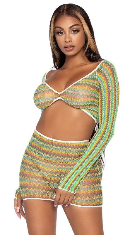 sleepwear lingerie setsZig Zag Zest Crop Top Set