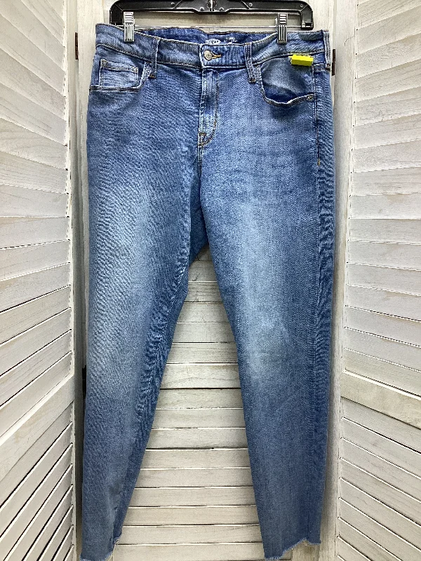 Jeans with a distressed and bleached finish for a unique and casual appearanceJeans Boyfriend By Old Navy In Blue Denim, Size: 12