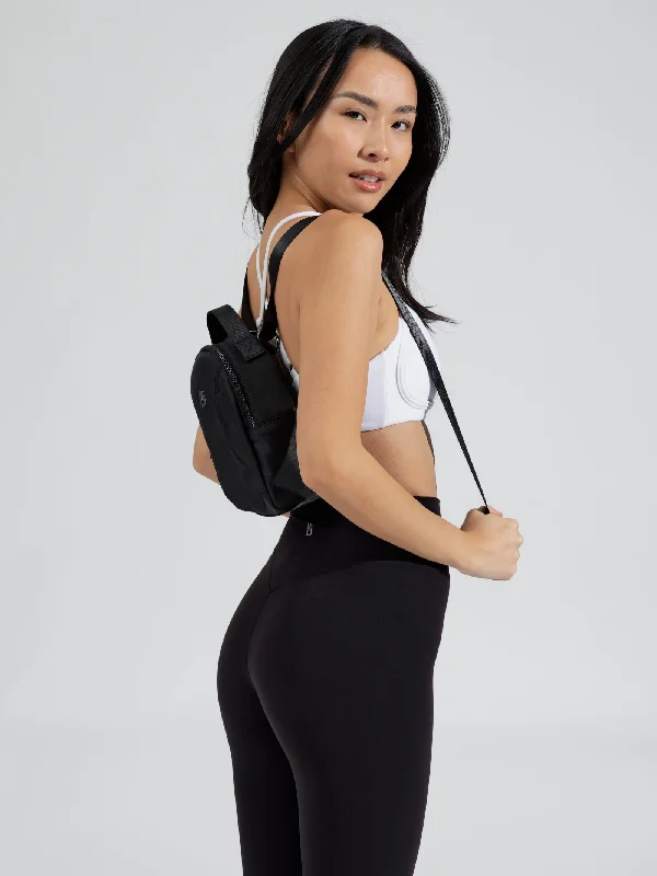 satin lingerie with lace details on the bustGame Changer Backpack Mini - Onyx Black