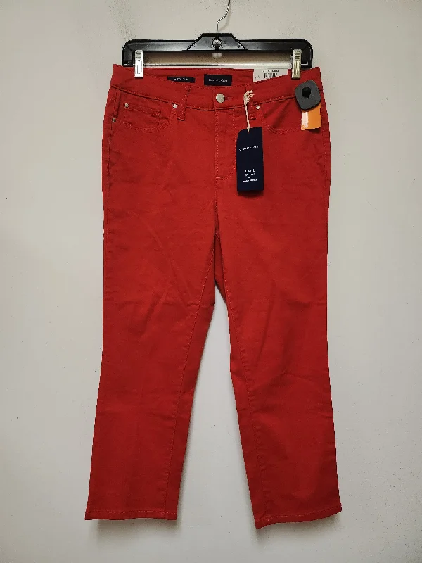 Jeans with leather patches for womenJeans Cropped By Charter Club In Red, Size: 8