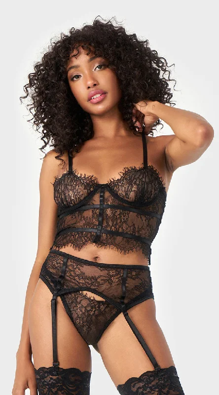 lingerie with adjustable strapsDividing Line Lace Bra Set