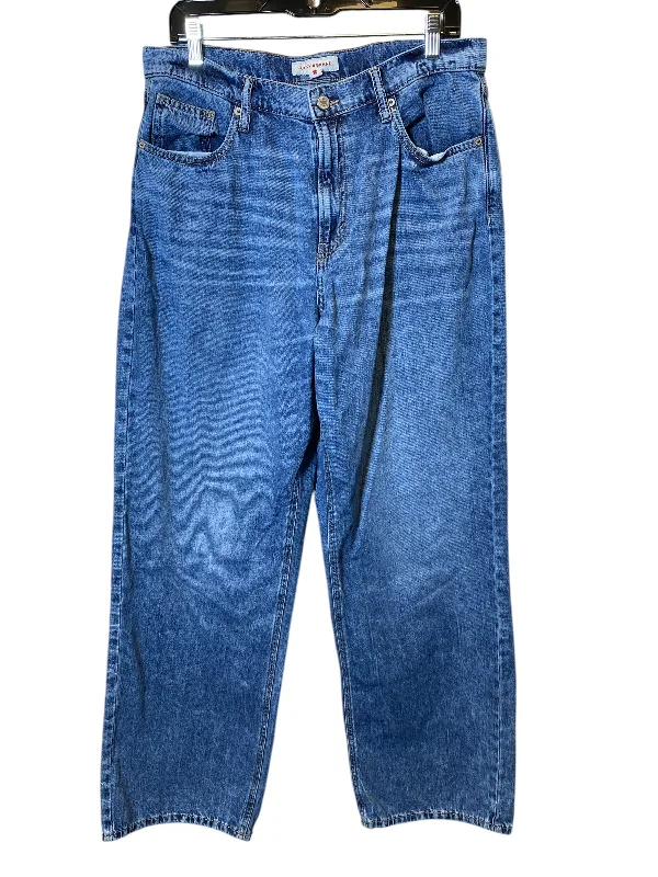 Jeans with distressing at the thighsJeans Wide Leg By Lucky Brand In Blue, Size: 14