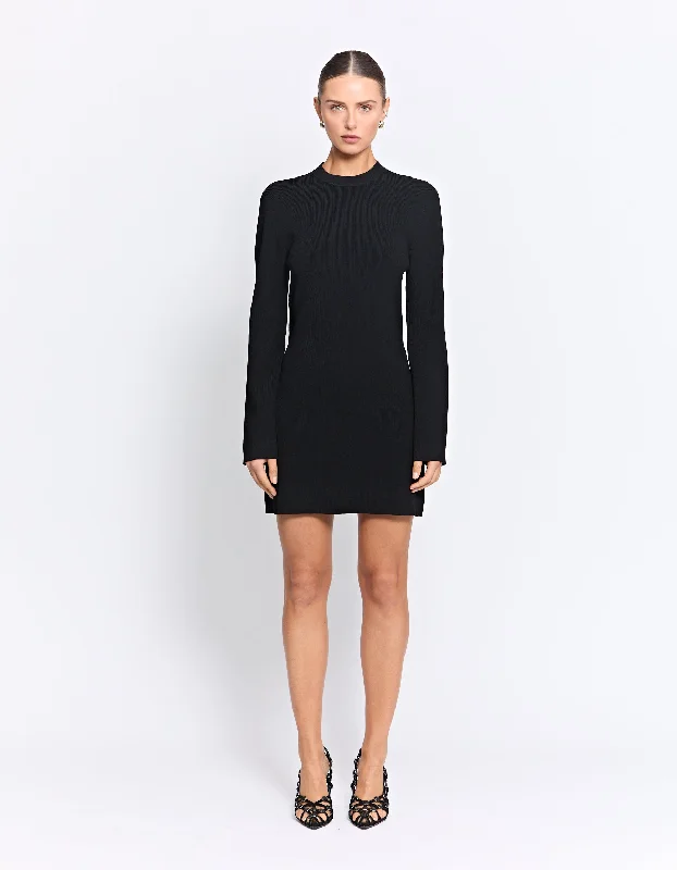 Elegant women's dressesDUBOIS KNIT DRESS | BLACK