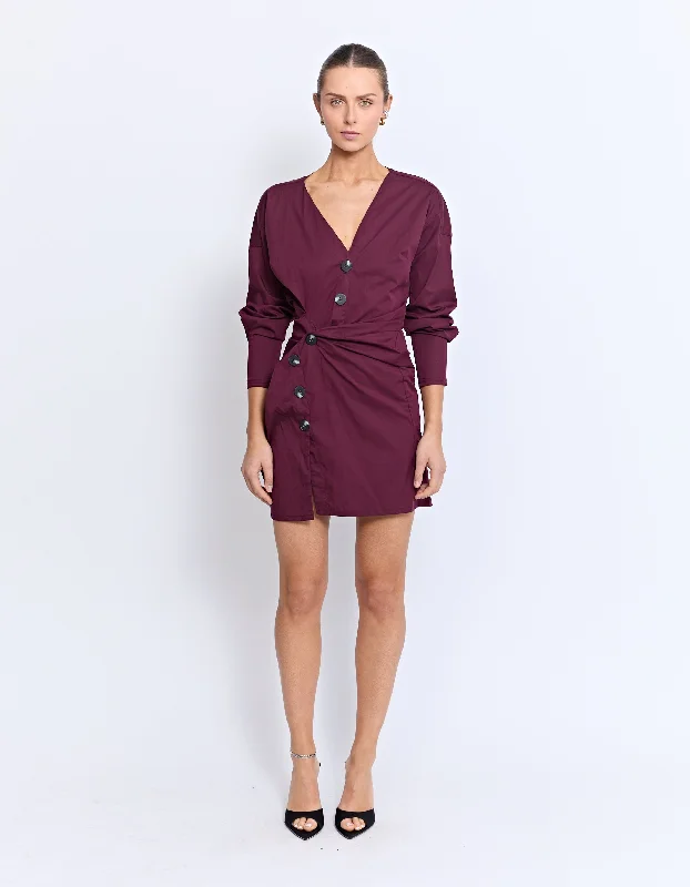 Layering dresses for versatile stylingLAUTREC TWIST DRESS | WINE