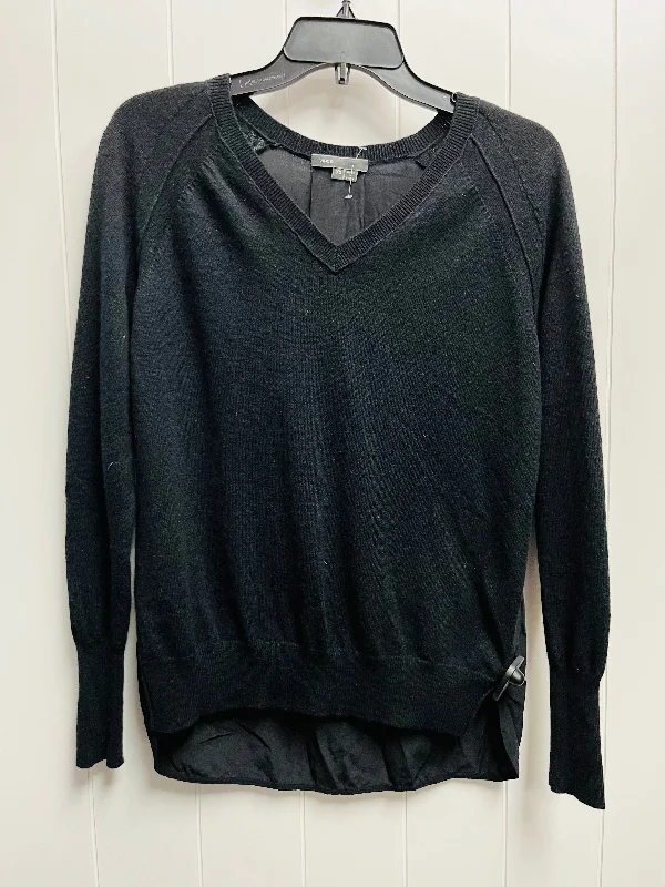 Chenille women's topsBlack Top Long Sleeve Vince, Size Xs