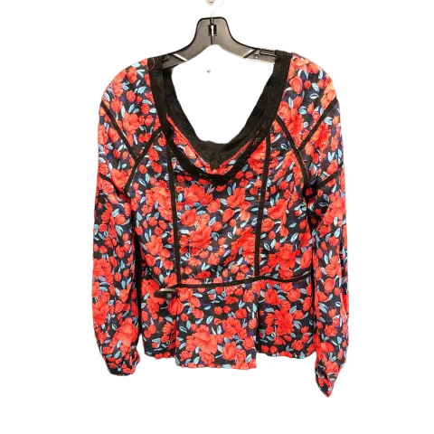 Oversized women's topsFloral Print Top Long Sleeve RolyPoly, Size L