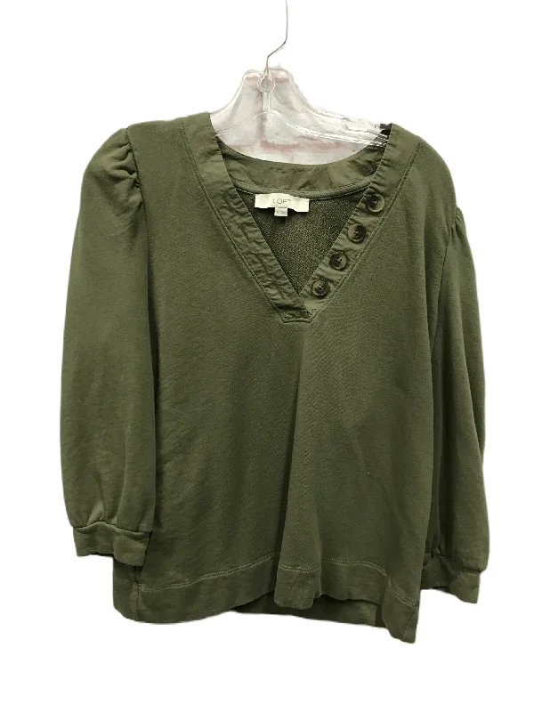 Boutique women's topsGreen Top Long Sleeve By Loft, Size: M