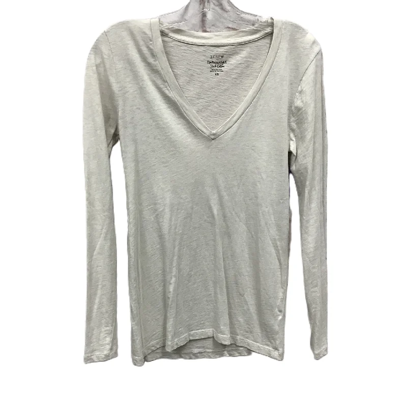 Abstract print women's topsGrey Top Long Sleeve Basic By J. Crew, Size: Xs