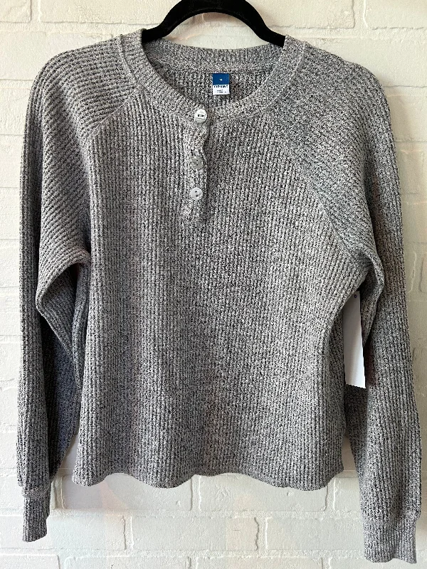 Zip-up women's topsGrey Top Long Sleeve Old Navy, Size M