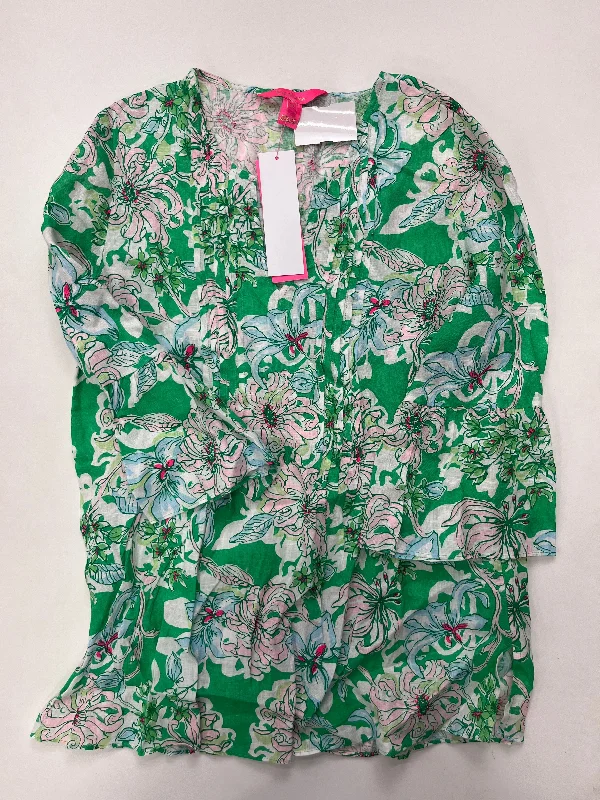 Button-down women's topsMulti-colored Tunic Long Sleeve Lilly Pulitzer NWT, Size Xs