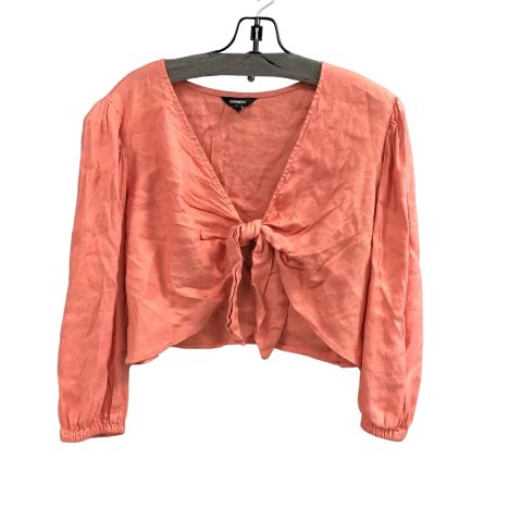 Embroidered women's topsPink Top Long Sleeve Express, Size Xl